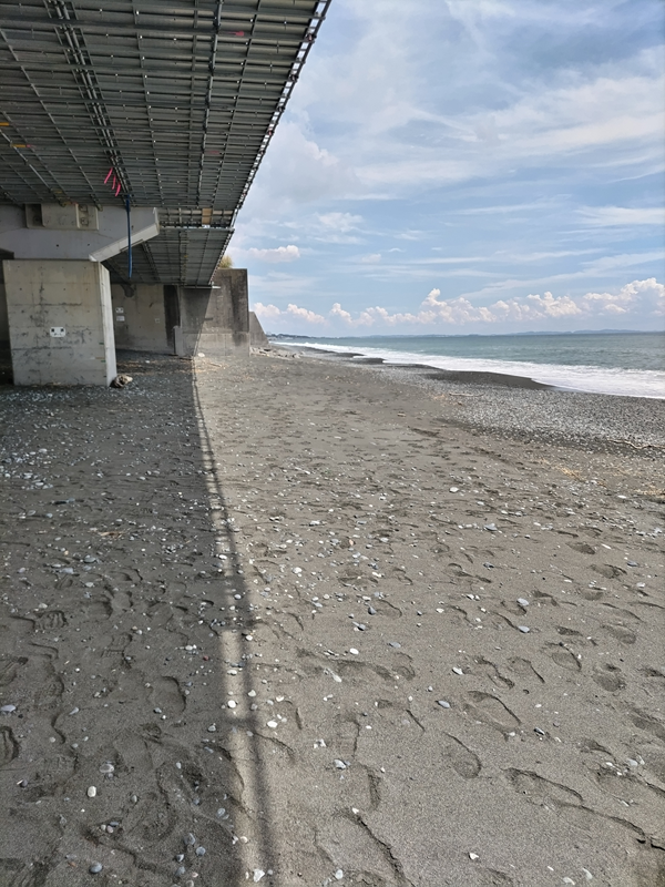 元引籠りニートが撮影した、西湘バイパスの横から見た海の風景