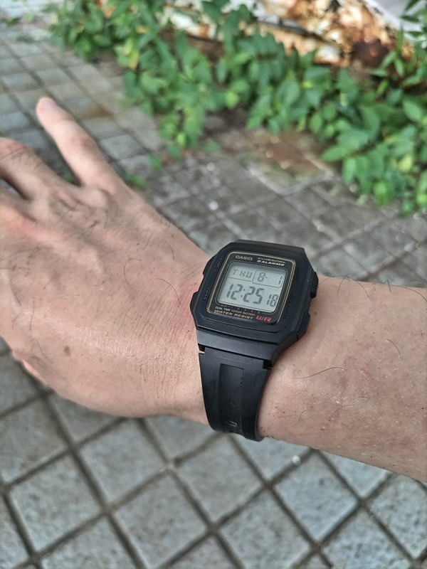 ニートひきこもりから脱して働き出した初日、8月1日の証拠の腕時計の日付