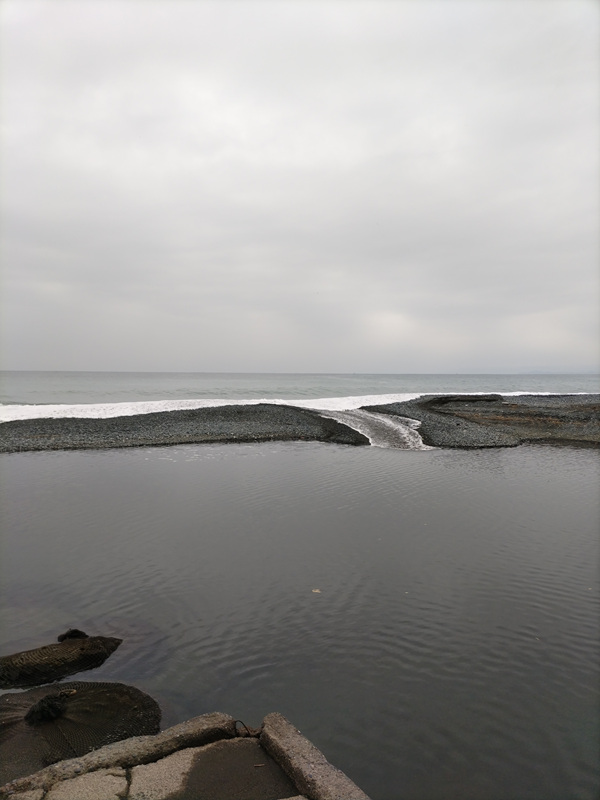 引籠りニートだった齋藤健一が吉田邸前の海岸を見ていた時の様子