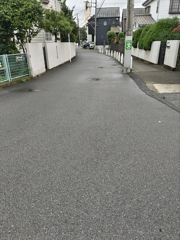 元引籠りニートの俺が小雨で濡れた道路を歩いていた時の様子