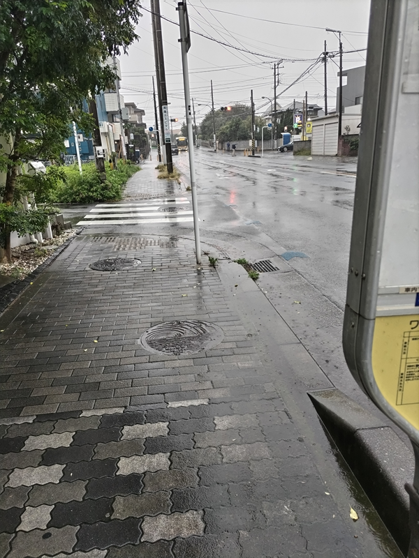 元引籠りニートの俺が雨天の中歩き、左折する箇所