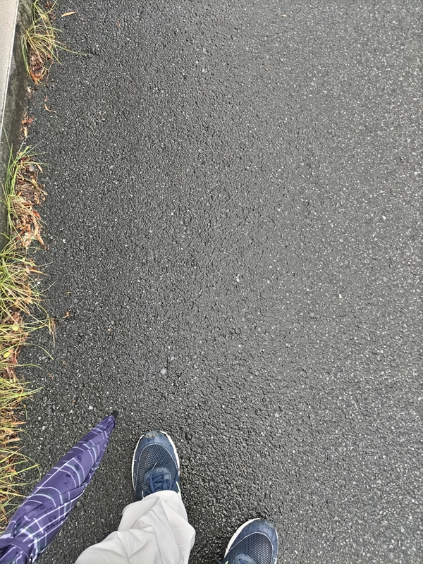 元ニートひきこもりの齋藤健一が撮影した早朝の濡れたアスファルトの路面