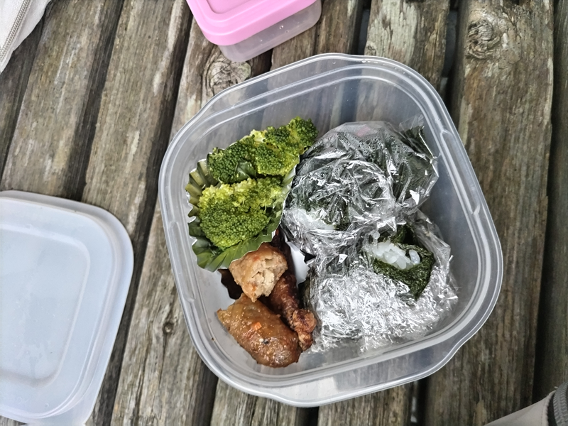 元引籠りが撮影した朝の弁当【ブロッコリー入り】