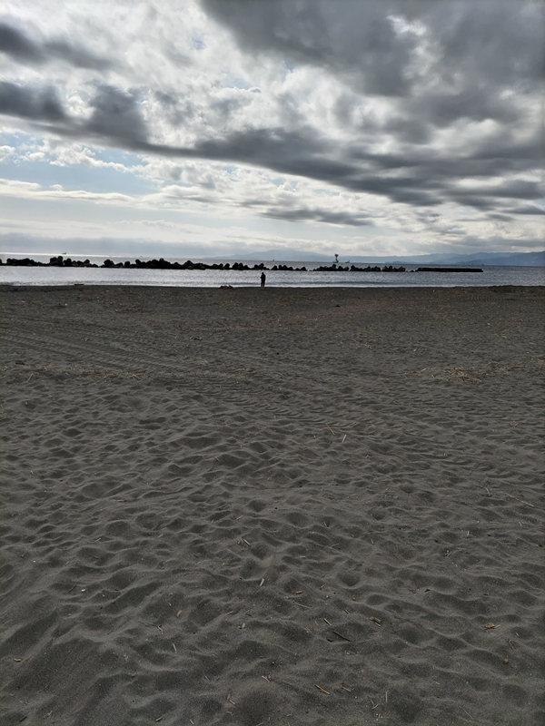 元引籠りのセル齋藤が平塚のビーチを見ている様子