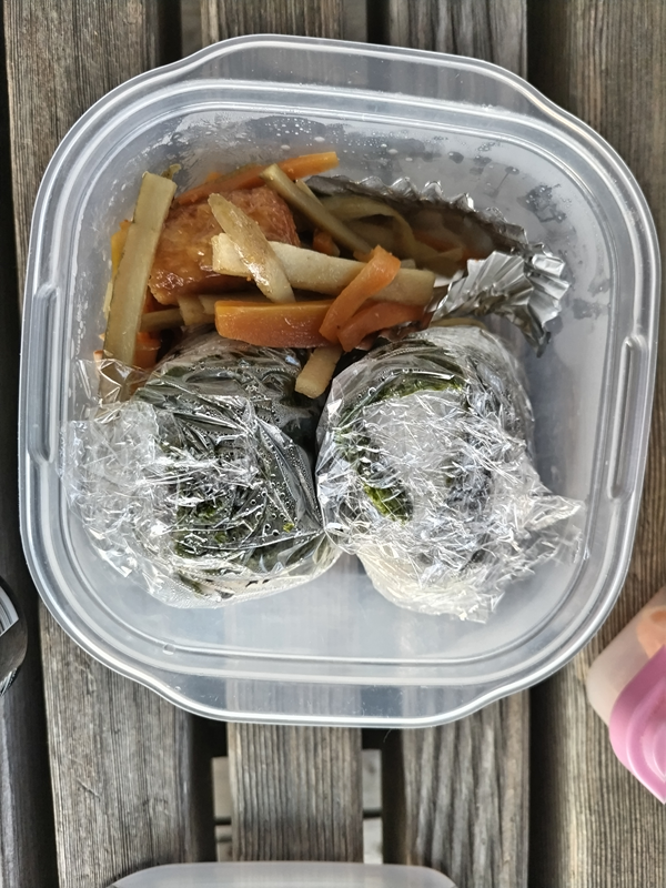 元引籠りだったセル齋藤が食べていたおにぎりときんぴらが入った弁当箱