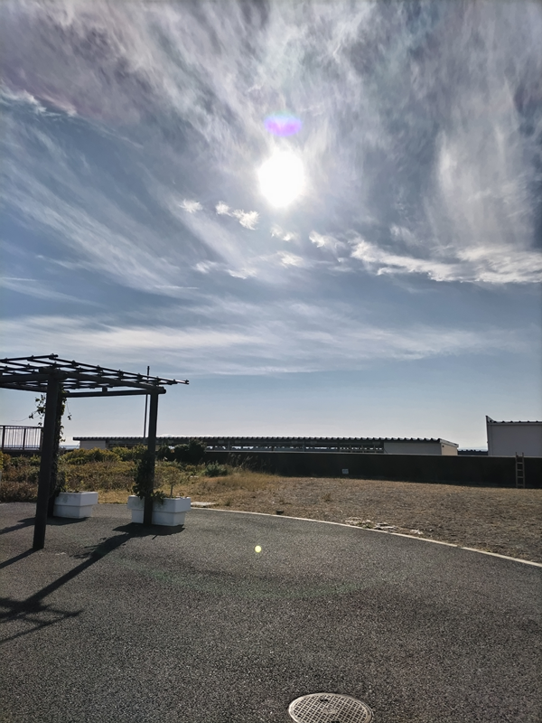 元引籠りニートだったセル齋藤が平塚市内の海の近くの土地で見上げていた白く輝く太陽
