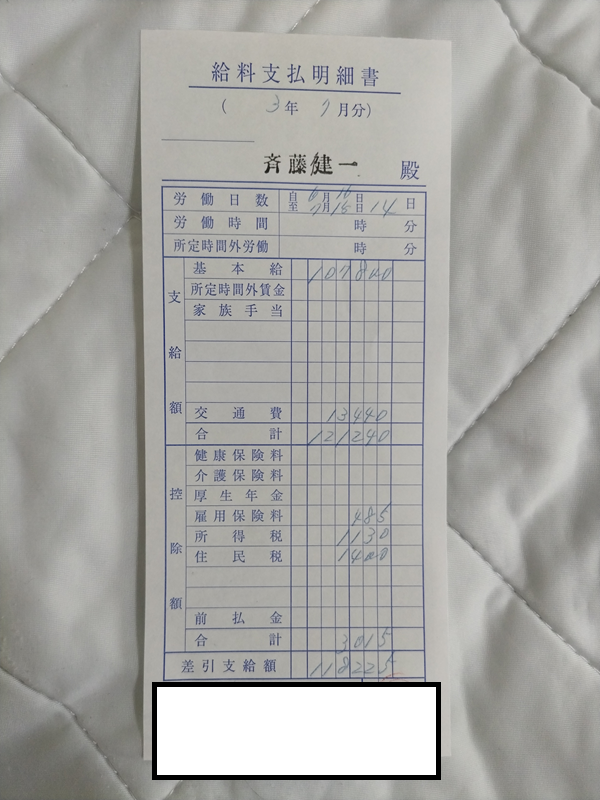 遺跡発掘の給料支払明細書53